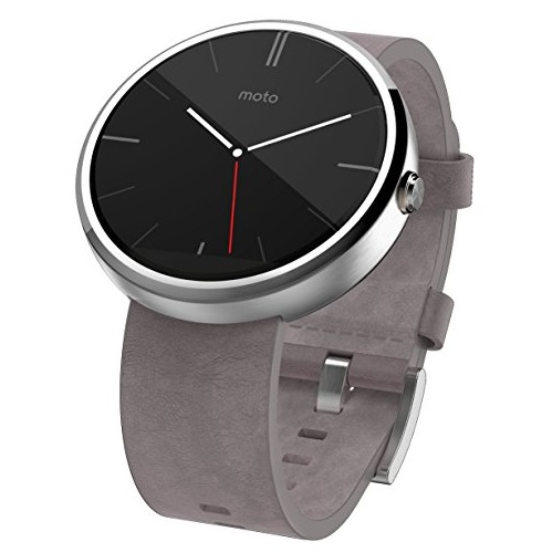  Motorola Moto 360 - Stone Leather Smart Watch, only $134.98, free shipping