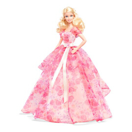 Barbie芭比粉紅禮服生日許願娃娃，$25.28