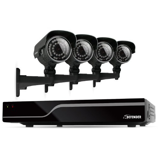 Defender Sentinel 8CH 500GB Smart Security DVR with 4 Ultra Hi-res Outdoor Cameras,21030,$199.99 & FREE Shipping