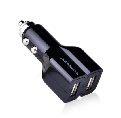 RAVPower 双USB接口车载充电器(15.5W / 3.1Amps)，原价$29.99，现仅$6.99！