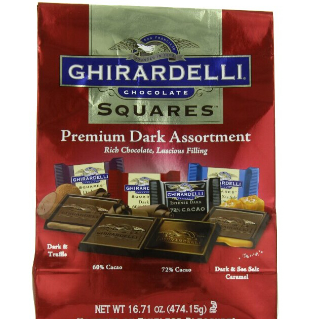 additional 15% discount! Ghirardelli Dark Assorted Chocolate Squares XL Bag, 16.71 oz.$8.58 or less + free shipping 