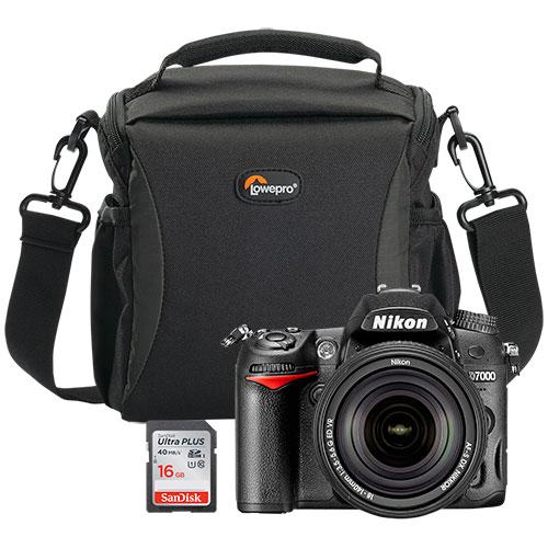 Nikon D7000 DSLR Camera with 18-140mm VR Lens, Free Lowepro Format 160 Camera Bag & SanDisk Ultra Plus 16GB Memory Card $629.99