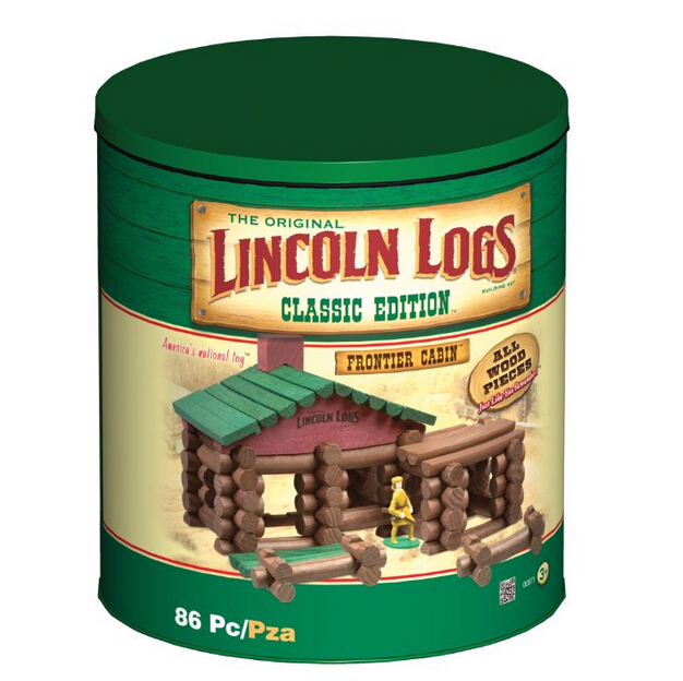 Amazon最低價! Lincoln Logs Classic Edition Tin搭建模塊玩具 $22.99