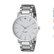 史低！kate spade 紐約系列女士1YRU0095 大不鏽鋼水晶標記手錶，原價$225.00，現僅$112.50 免運費！