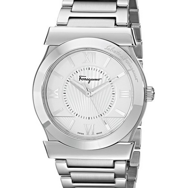 Salvatore Ferragamo Men's FI0990014 Vega Analog Display Swiss Quartz Silver Watch $621.60 