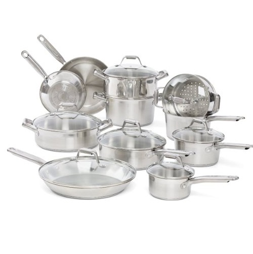 T-fal C771SI Elegance Stainless Steel Cookware Set, 18-Piece, Silver, only $156.90, free shipping after clipping coupon