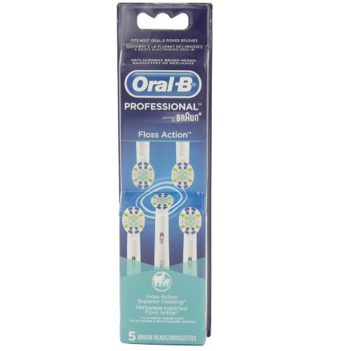 Oral-B Professional Floss Action Replacement Brush Head 5 Count, only $17.89
