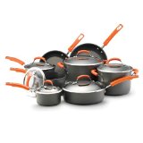 Rachael Ray Hard Anodized II Nonstick Dishwasher Safe 14-Piece Cookware Set, Orange $143.18 FREE Shipping