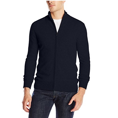 Christopher Fischer Men's Cashmere 1/2 Mock Neck Full Zip Sweater, only $99.99, free shipping