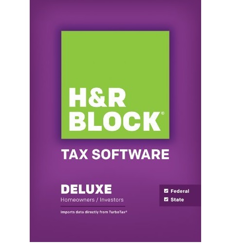 Block Financial H&R Block Tax Software 14 Deluxe + State, only $18.00