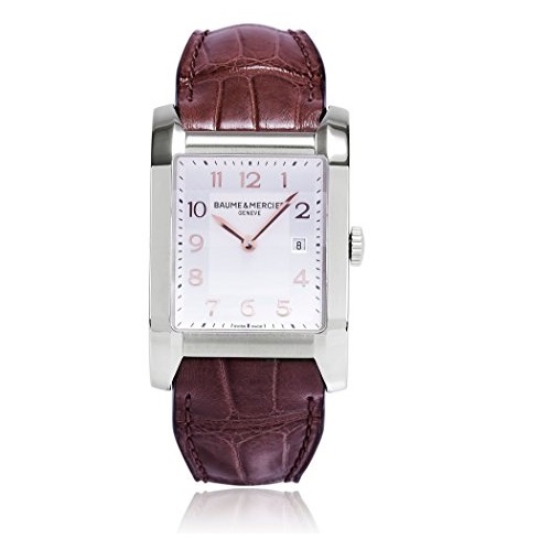 Baume & Mercier Men's 10018 Silver Dial Brown Leather Strap Watch,only $766.97, free shipping
