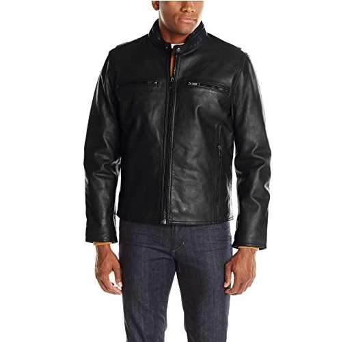 Marc New York by Andrew Marc Men's Lamar Cow Leather Moto Jacket,only $185.51, free shipping