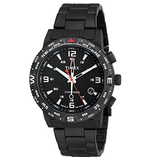 Timex Men's T2P288 Intelligent Quartz Adventure Series Compass Matte Black Bracelet Watch, only $79.99, free shipping