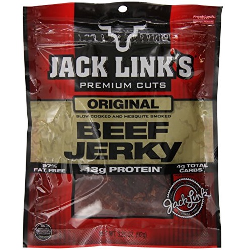 Jack Link's Beef Jerky, Original原味牛肉乾，3.25oz/袋，共4袋，點擊Coupon后僅售$12.77，免運費