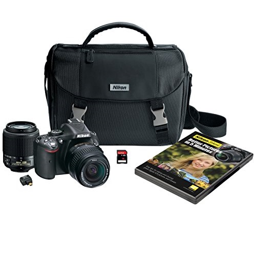 Nikon D5200 Digital SLR with 18-55mm & 55-200mm Non-VR Lenses (Black), only $579.99, free shipping