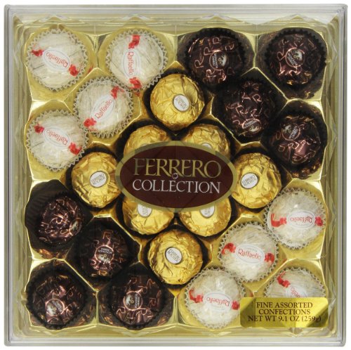 超好吃的巧克力！Ferrero费列罗巧克力 三种口味 混合礼盒，24粒，原价$12.25，现仅售$6.67 。免运费