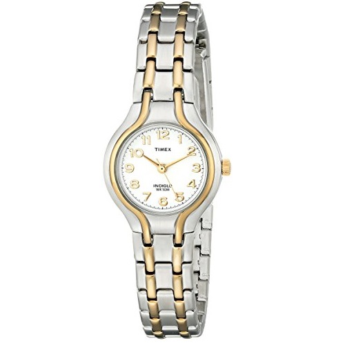 白菜價！Timex 天美時女士T27191  時尚雙色手錶，原價$69.95，現使用折扣碼后僅售$16.88，免費一天送達！