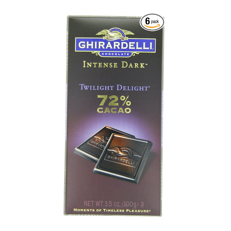 Ghirardelli精选梦夜香浓黑巧克力3.17盎司*6袋 只要$10.49，包邮