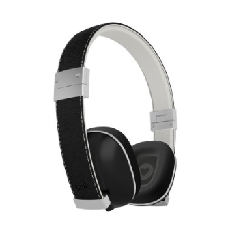 Amazon-Polk Audio Hinge Headphones - Black/Silver - with 3 button remote and in-linemicrophone for $50.46