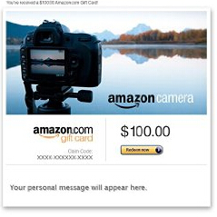  Amazon照相機禮卡特惠,只要買滿$0.5即可獲贈$50禮品卡
