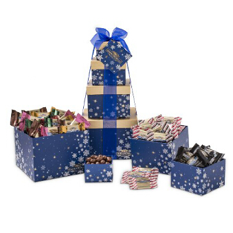 Amazon-Only $21.86 Ghirardelli Holiday Chocolate Tower, Winter Whishes, 4 Count, 1.75 lb