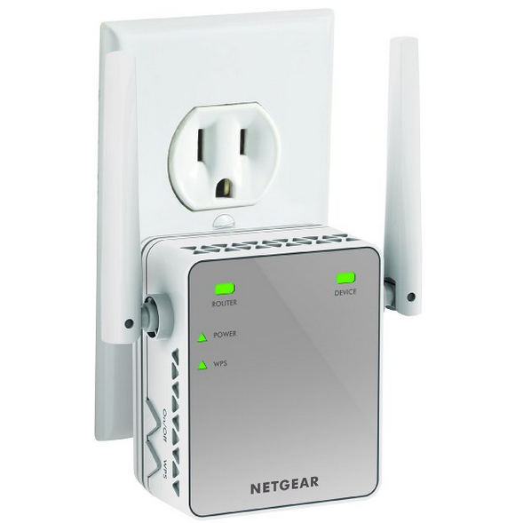 NETGEAR WiFi Range Extender EX2700 - Coverage up to 600 sq.ft. and 10 devices with N300 Wireless Signal Booster & Repeater (up to 300Mbps speed), and Compact Wall Plug Design $19.99