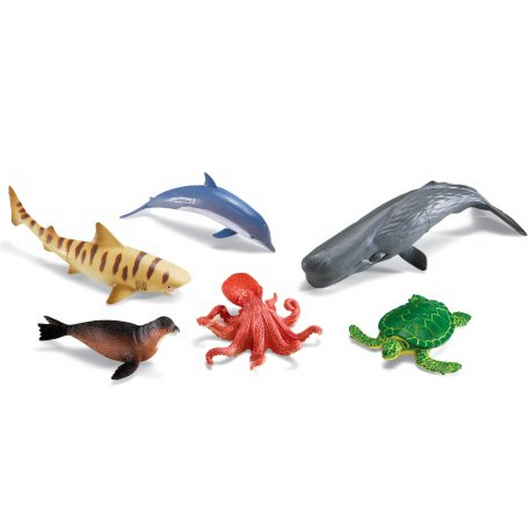史低！Learning Resources巨型海洋動物玩具套裝，原價$29.99，現僅$14.12！