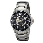 史低！Stuhrling Original男士772.01 Regatta Makran 自動黑色骨架錶盤腕錶，原價$525.00，現價$79.00 免運費！