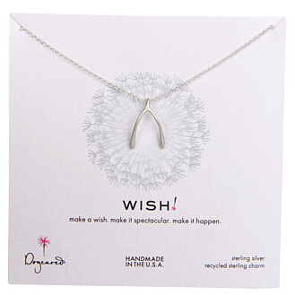 6pm-$35.69 Dogeared Wish Big Wishbone Necklace
