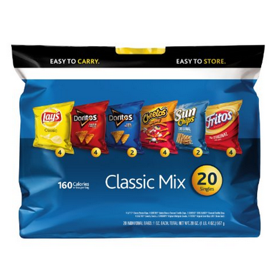 Frito-Lay Chips Classic mix Multipack, 20 Count $5.38