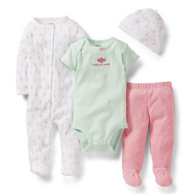 Carter's Infant Girl's Layette Set - Cat Yellow 6 Months $12.75(51%off) 