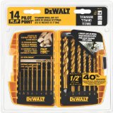 DEWALT Drill Bit Set, Titanium, 14-Piece (DW1354),Yellow, only $16.37