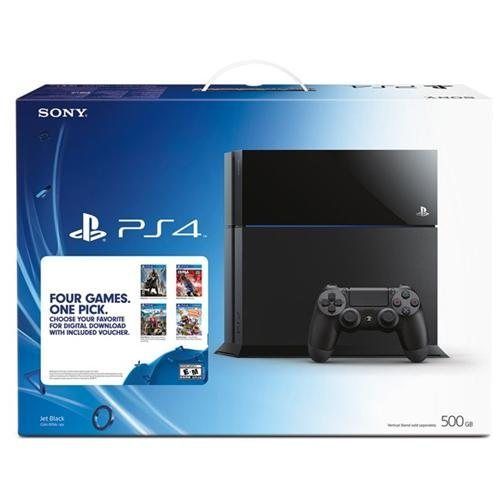 Sony 索尼PlayStation 4 遊戲機+一款遊戲 + 6個月的Plus會員套裝，原價$549.99，現僅售$359.99，免運費