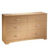 South Shore Step One Collection 6-Drawer Triple Dresser, Natural Maple $149 FREE Shipping