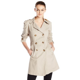 Allegra K Women's Double Breasted Button-Tab Epaulets Self Tie Trench Jacket  $17.38 (59%off) & FREE Shipping