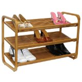Oceanstar SR1231 3-Tier Bamboo Shoe Rack $33.49 FREE Shipping on orders over $49