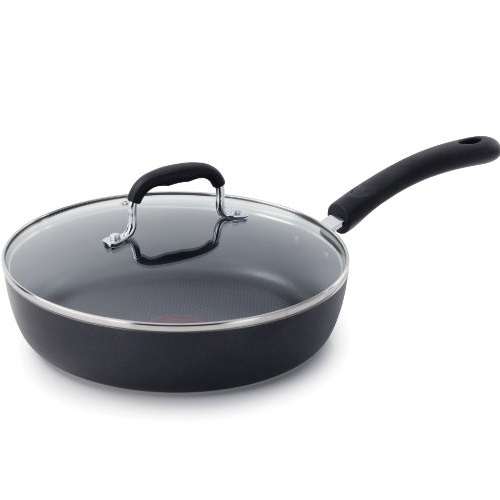 T-fal E93897 Professional Total Nonstick Thermo-Spot Heat Indicator Fry Pan with Glass Lid, 10-Inch, Black, only $19.98