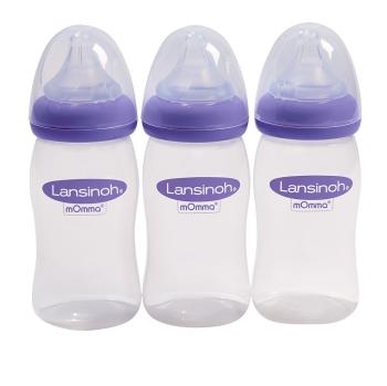 Lansinoh mOmma Breastmilk Feeding Bottle with NaturalWave Nipple, 8 Ounce, 3 Count, BPA Free and BPS Freet,only $12.79 after clipping coupon