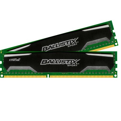 Crucial Ballistix Sport 16GB Kit (8GBx2) DDR3 1600 MT/s (PC3-12800) CL9 @1.5V UDIMM 240-Pin Memory BLS2KIT8G3D1609DS1S00, only $52.99, free shipping