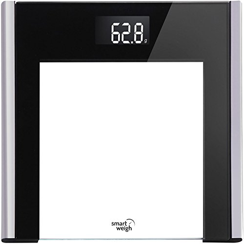 Smart Weigh Precision Ultra Slim Digital Bathroom Scale with Instant Step-on technology, Tempered Glass with Black Accents, only $12.59