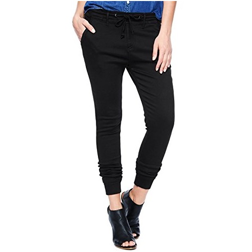 True Religion Women's Arya Five Pocket Jog Pant In Black, only $43.80, free shipping