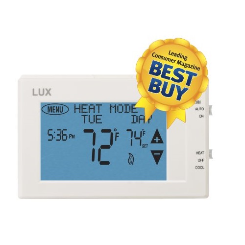 史低價！Lux TX9600TS 7-日可編程觸摸屏溫控器，原價$99.99，現僅售 $42.15 ，免運費