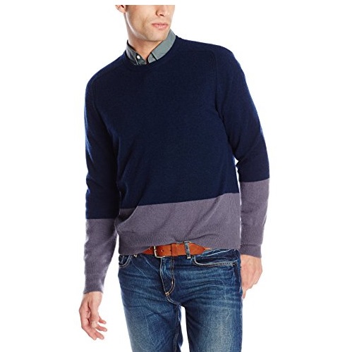 Williams Cashmere Men's Color-Block Crew-Neck Sweater, only $64.74 , free shipping