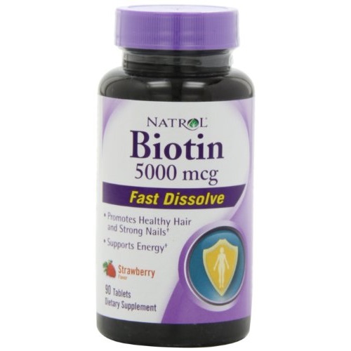 Natrol Biotin 5000 mcg Fast Dissolve Tablets, Strawberry, 90-Count ,only  $4.84, free shipping after using Subscribe and Save service