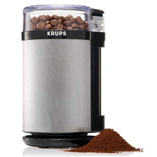 KRUPS GX4100 Electric Spice Herbs and Coffee Grinder with Stainless Steel Blades and Housing, Grey,only $19.99