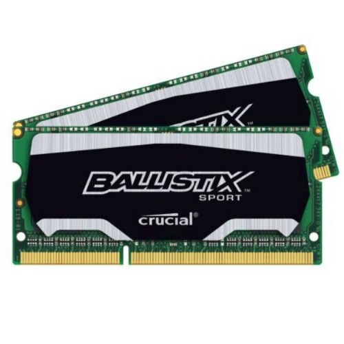 Crucial Ballistix Sport SODIMM 8GB Kit (4GBx2) DDR3 1866 MT/s (PC3-14900) CL10 @1.35V 204-Pin Memory BLS2K4G3N18AES4,only $65.99, free shipping