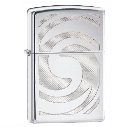 Zippo High Polish chrome 3D Abstract Lighter (Silver, 5 1/2x3 1/2-Cm), only $14.97 
