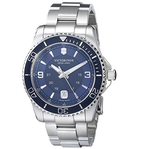 Victorinox Men's 241602 Maverick Analog Display Swiss Quartz Silver Watch, only $253.40, free shipping