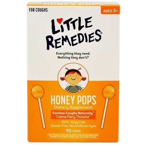 史低價！Little Remedies 兒童止咳天然蜂蜜棒棒糖，原價$4.99，現僅售 $2.88，免運費
