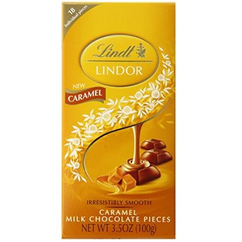 Lindt Chocolate Lindor Truffles Caramel Bar, 3.5 ounce (Pack of 12), only $11.44